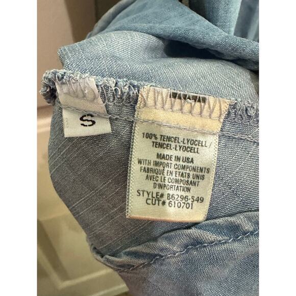 BELLA DAHL Women's Blue Sleeveless Racer Back Stripe Trim Mini Dress Size Small - Picture 8 of 11